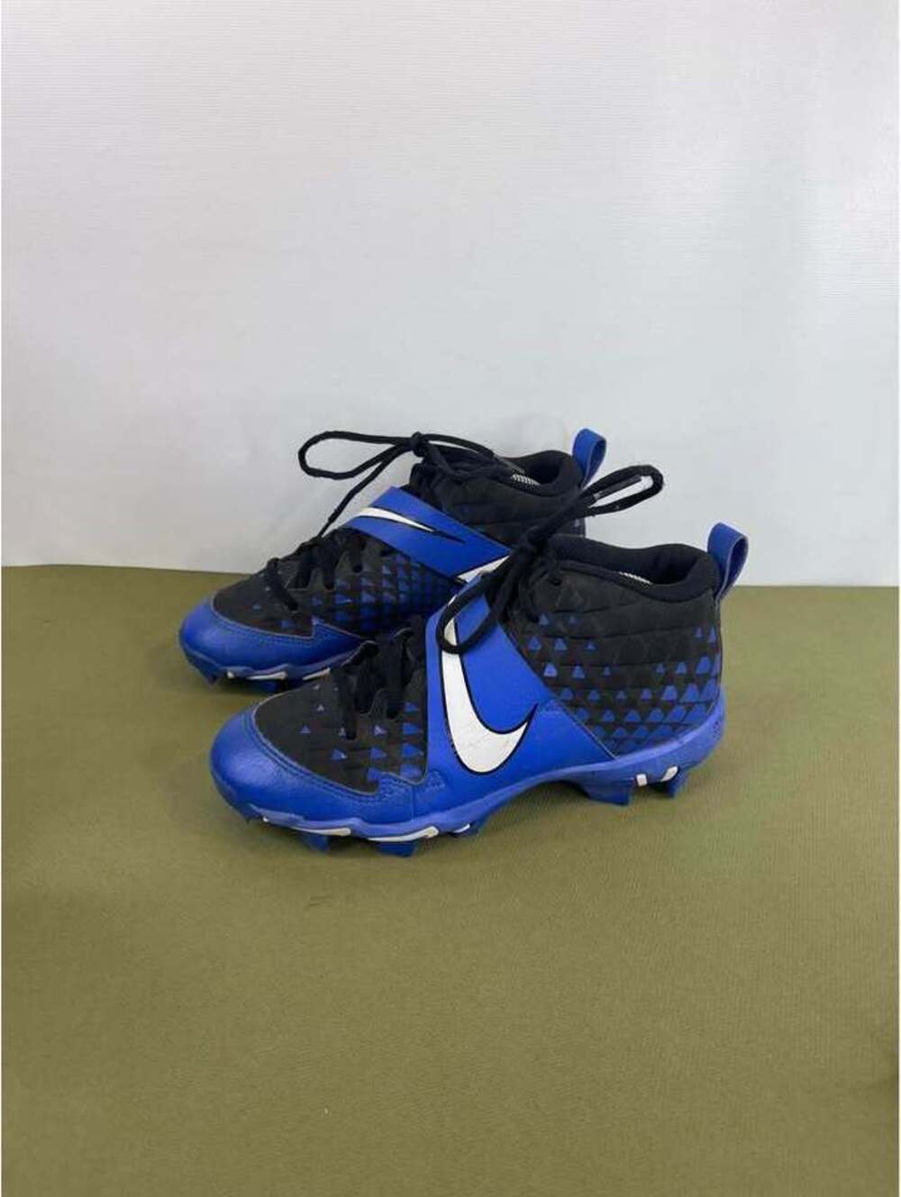 Nike Force Savage Shark 2 Youth Mid Football Cleats Blue Black AT3441-401 Size 4